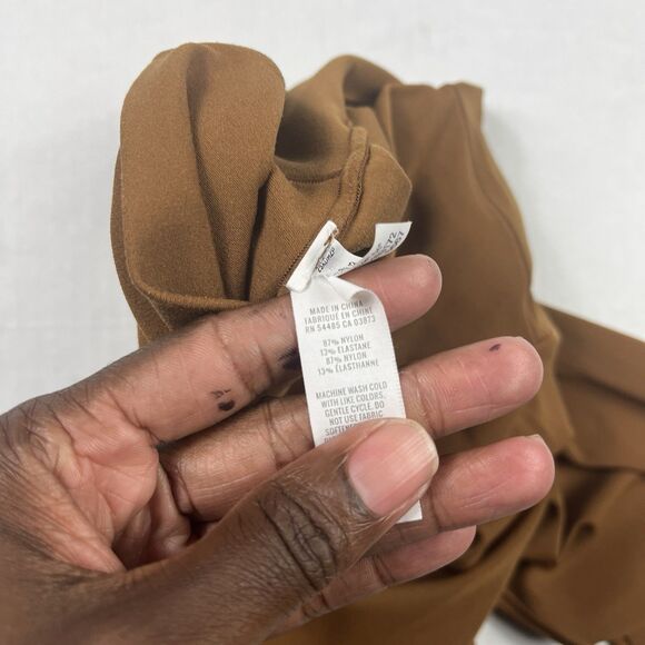 Aerie Offline Real Me High Waisted Flared Pants Brown Soft Stretch 70s Boho M - Picture 12 of 14